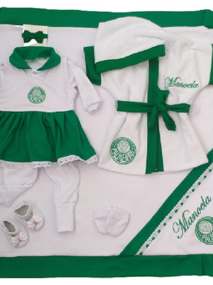 Saída maternidade menina personalizado de time -palmeíras