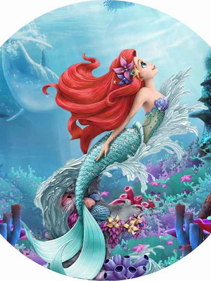 Painel redondo pequena sereia