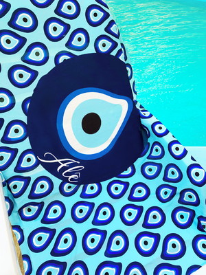 Toalha de praia personalizada - olho grego
