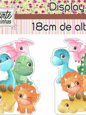 Display dinossauro baby aquarela 18cm de altura