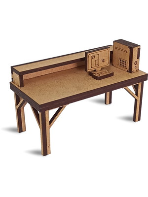 Miniatura mesa embalagem logística cenário maquete diorama
