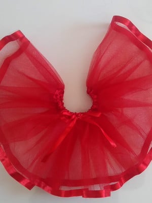 Saia tutu bebe vermelho