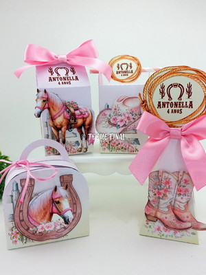 Kit personalizado classico cowgirl boiadeira 24 itens