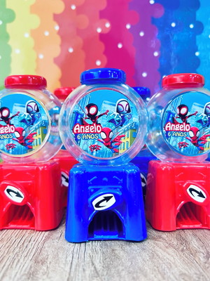 20 lembrancinha spidey e seus amigos candy machine