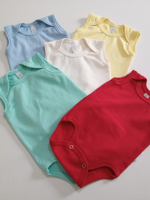 Kit body com alça e regata bebê 03 unidades