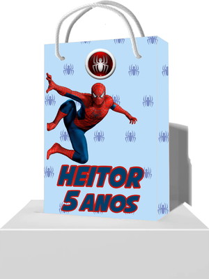 30 sacolinhas personalizadas festa aniversário homem aranha