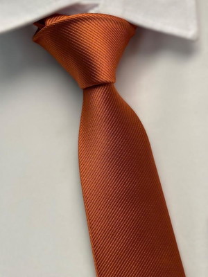 Kit 06 gravatas terracota semi slim