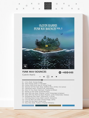 Quadro mdf spotify calvin harris funk wav bounces - spy -108