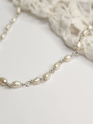 Choker pérola água doce