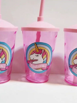 Copos com canudo personalizados 400ml
