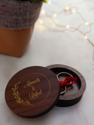 Porta alianças de bolso personalizado