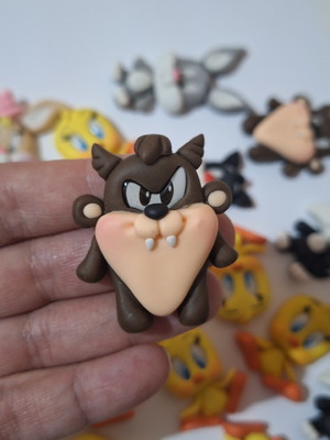 Aplique taz em biscuit