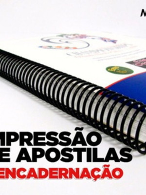 Impressão de apostilas até 350 páginas + encadernação