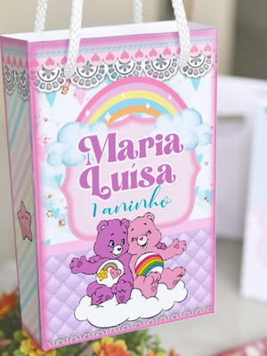 Kit 10 uni sacolinha para lembrancinha - ursinhos carinhosos