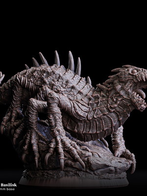 Miniatura de rpg - obsidian basilisk