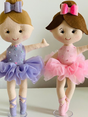 Bailarinas em feltro- 40 cm decoração