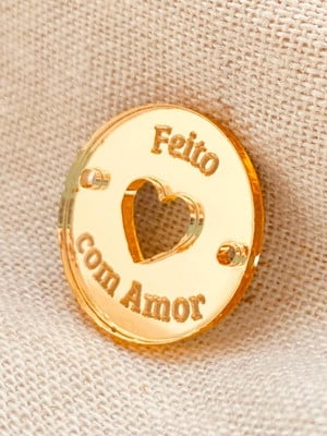 50 etiqueta tag redonda personalizada acrílico 2cm
