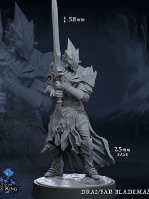Miniatura de rpg - dralfar blademaster 2