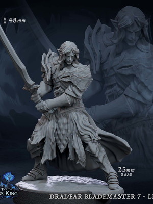 Miniatura de rpg - dralfar blademaster 7