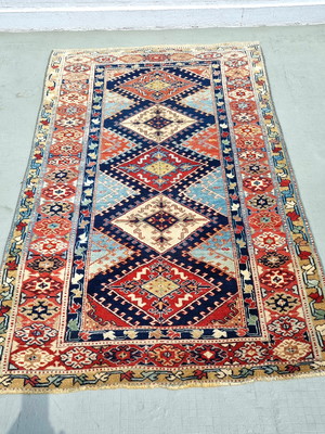 Antigo tapete oriental caucasiano shirvan - 1,70 x 1,10