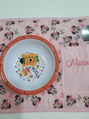Lugar americano infantil com porta talher personalizado
