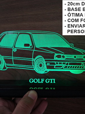Luminária abajur com led golf mk3 2p roda brw aranha