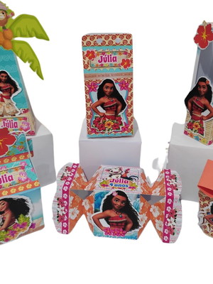 50 caixinhas personalizadas moana moçinha