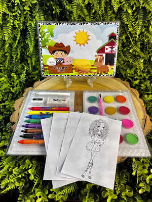 Estojo de pintura personalizado fazendinha