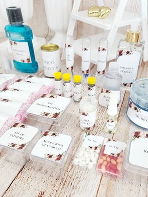 Kit toalete feminino e masculino casamento personalizado