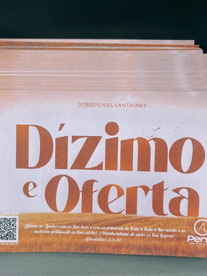 Envelope de dízimo personalizado