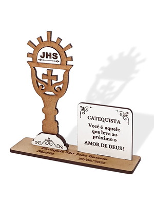 Lembrancinha catequista personalizada cálice jhs