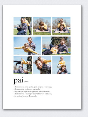 Arte digital quadro personalizado pai