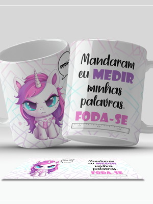 Caneca de cerâmica "mandaram eu medir minhas palavras."