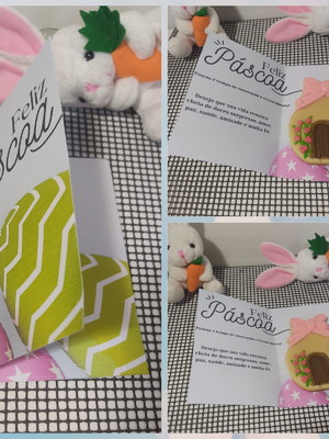 Cartão para biscoito feliz páscoa