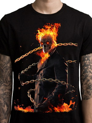 Camiseta ghost rider, hellfire