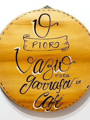 Placa o pior vazio redonda