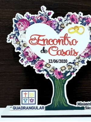Kit 60 lembrancinhas árvore casais
