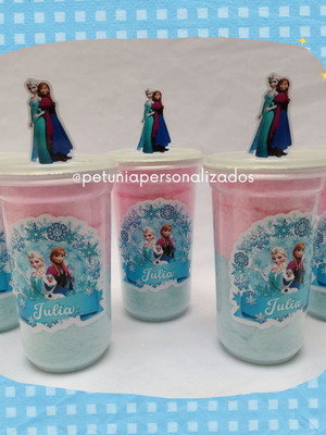 Kit com 20 copos de algodões doce - frozen