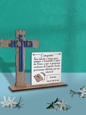 Lembrancinha catequista personalizada com mensagem
