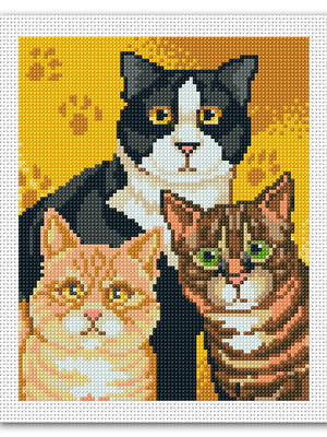 Gatos - gráfico ponto cruz