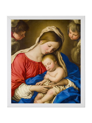 Quadro nossa senhora e o menino, sassoferrato, tela 50x60cm