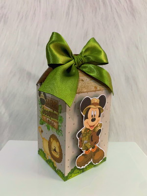 Lembrancinha mickey safari caixa milk box