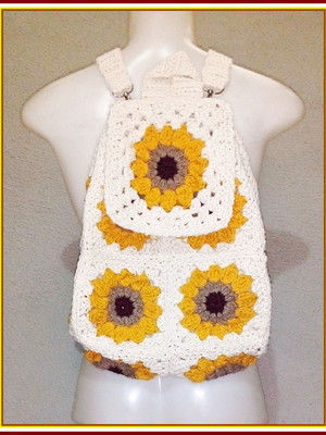 Mochila de crochê. # 1