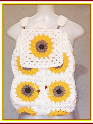 Mochila de crochê. # 4