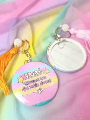 Chaveiro espelho personalizado dia das mulheres