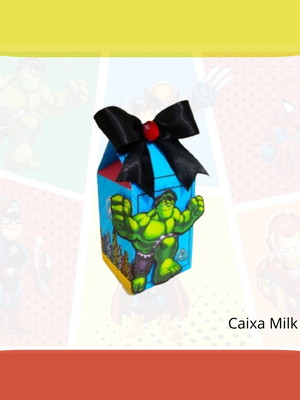 Caixa milk heróis cute