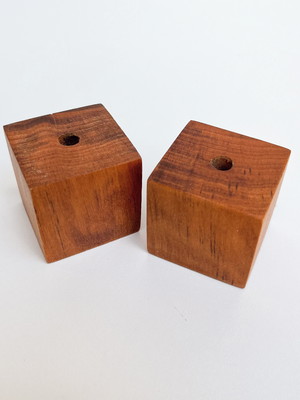 Kit 5 peças cubo madeira nobre para colar de mesa