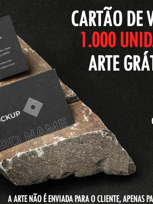 Cartão de visitas 2000 unidades arte grátis