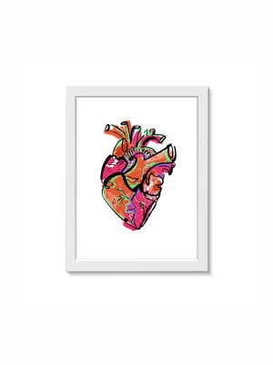Quadros decorativos corações florido cardiologia 30x40cm