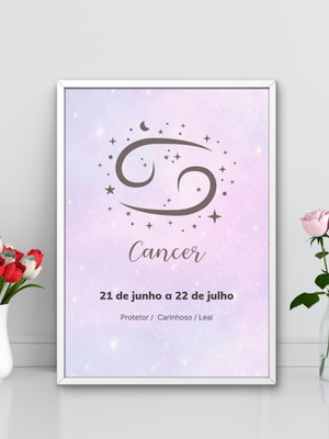 Arte digital signos câncer constelação
